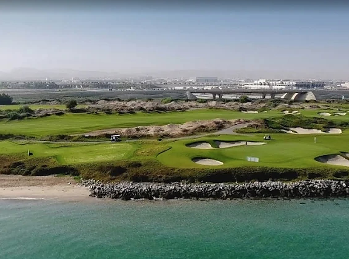 Al Mouj Golf links holes on the Muscat coastline